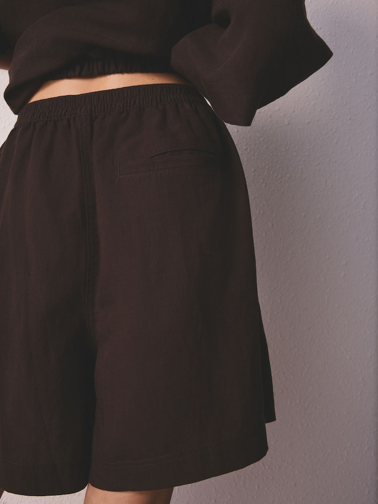 חום שוקולד - מכנסיים קצרים - תמונה 5 מתוך 5