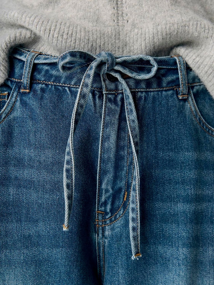 OBJECT Blue Tie Waist Wide Leg Jeans - Image 4 of 4 OBJECT Blue Tie Waist Wide Leg Jeans - Image 4 of 4
