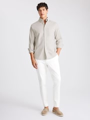 MOSS Off White Washed Oxford Shirt - Image 2 of 4