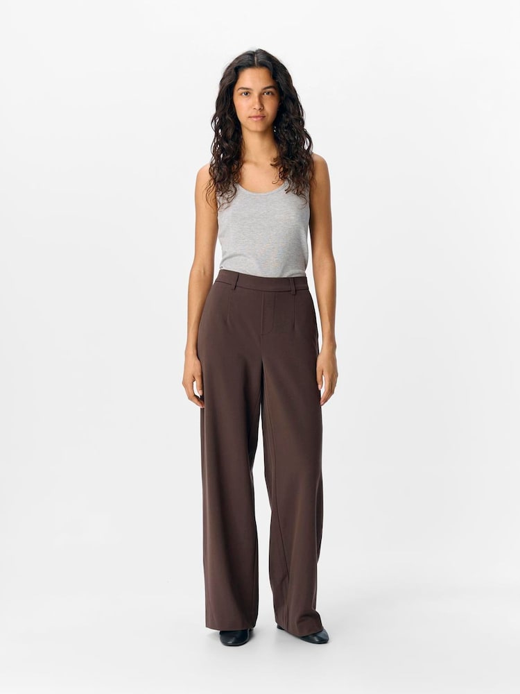 OBJECT Brown Wide Leg Trousers - Image 1 of 3