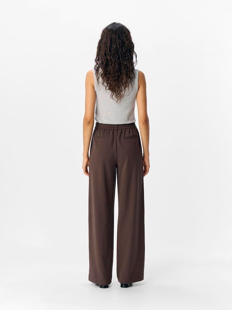 OBJECT Brown Wide Leg Trousers - Image 2 of 3