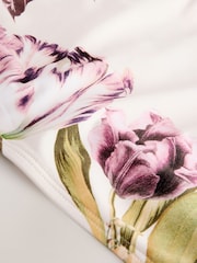 Cream/Lilac Tulip High Waist Bikini Bottom - Image 6 of 7