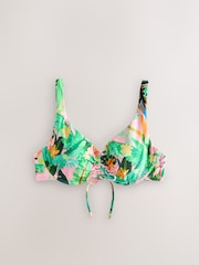 Coral Pink Tropical DD+ Wired Bikini Top - Image 7 of 10