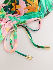 Coral Pink Tropical DD+ Wired Bikini Top - Image 8 of 10