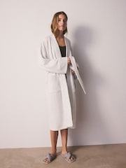 Grey Textured Dressing Gown - Image 1 of 8