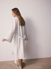Grey Textured Dressing Gown - Image 3 of 8