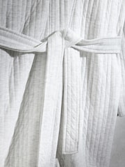 Grey Textured Dressing Gown - Image 8 of 8