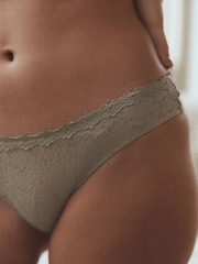 Khaki Green Lace Brazilian Knickers - Image 2 of 7