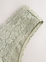 Khaki Green Lace Brazilian Knickers - Image 6 of 7