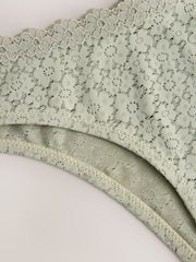 Khaki Green Lace Brazilian Knickers - Image 7 of 7