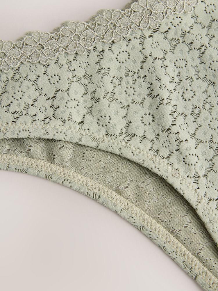 Khaki - Lace Brazilian Knickers - Obraz 7 z 7 Khaki - Lace Brazilian Knickers - Obraz 7 z 7