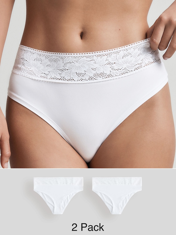 White Ultimate Comfort Knickers 2 Pack - Image 1 of 9