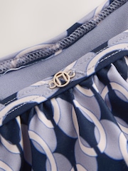 Cream/Navy Geometric Blouson Tankini Top - Image 3 of 3