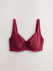 浆果酒 - DD+ 褶皱钢圈无衬垫比基尼上衣 - 6的图像4｝