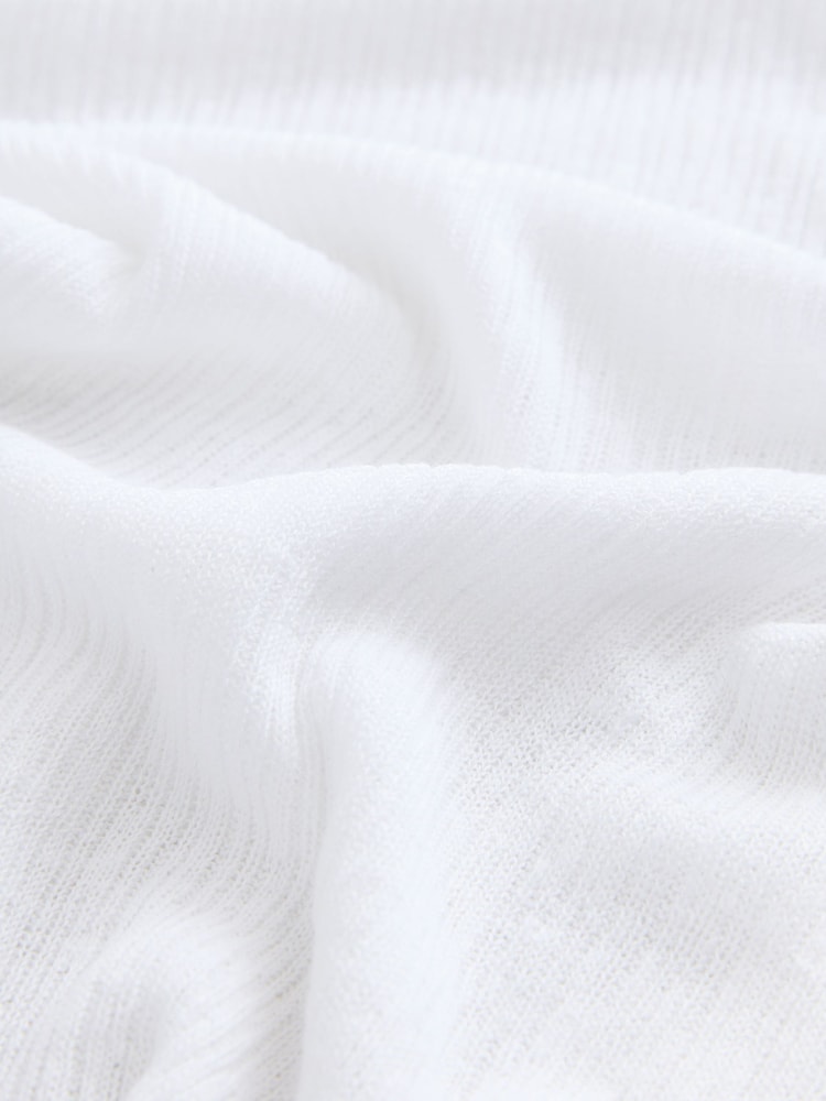 بيج فاتح - رداء عُلوي كتان بولو بملمس بارز - صورة 2 من 3