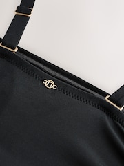 Negru Twist - Skirted Tummy Control Bandeau Swimsuit - Imaginea 8 din 9