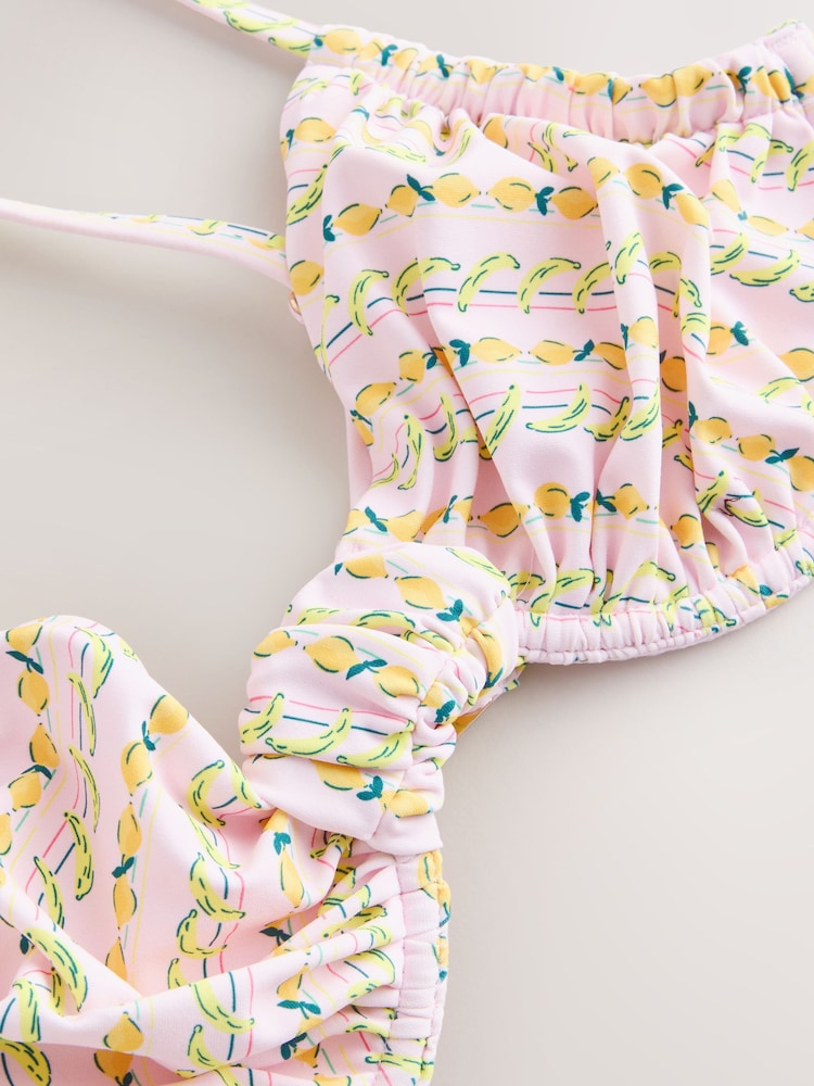 Pink/Yellow Non Padded Underwired Non Padded Underwired Bikini Top - Image 2 of 3 Pink/Yellow Non Padded Underwired Non Padded Underwired Bikini Top - Image 2 of 3