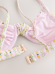 Pink Fruit Print Non Padded Underwired Bikini Top - Image 8 of 8