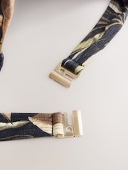 Black Leopard Palm Padded Shaping Wired Halter Bikini Top - Image 9 of 10