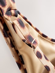 Brown Leopard Print Wrap Tummy Control Swimsuit - Image 11 of 11