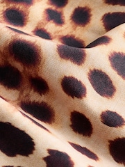 棕色豹纹 - 裹身收腹泳装 - 7的图像5｝