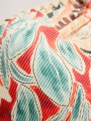 Chocolate Brown/Teal Abstract Wired Bandeau Bikini Top - Image 6 of 7