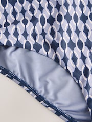 ネイビーブルー ジオメトリック柄 - 金具付きビキニボトム - 画像 7 / 7