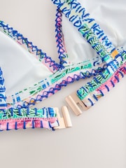 Pink/Blue Scenic Triangle Bikini Top - Image 8 of 8