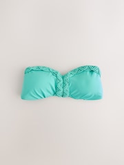 Green Macrame Bandeau Bikini Top - Image 1 of 3