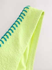Yellow/Green Whipstitch High Leg Brazilian Bikini Bottoms - Image 5 of 6