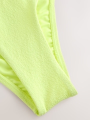 Yellow/Green Whipstitch High Leg Brazilian Bikini Bottoms - Image 6 of 6