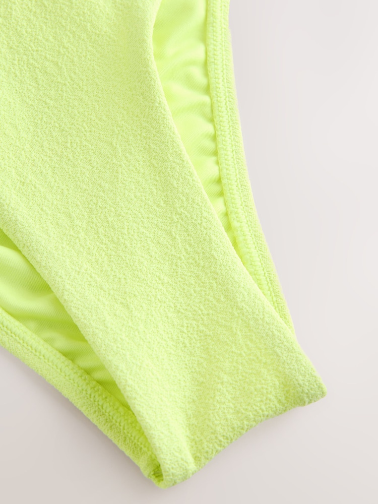 Yellow/Green Whipstitch High Leg Brazilian Bikini Bottoms - Image 6 of 6 Yellow/Green Whipstitch High Leg Brazilian Bikini Bottoms - Image 6 of 6