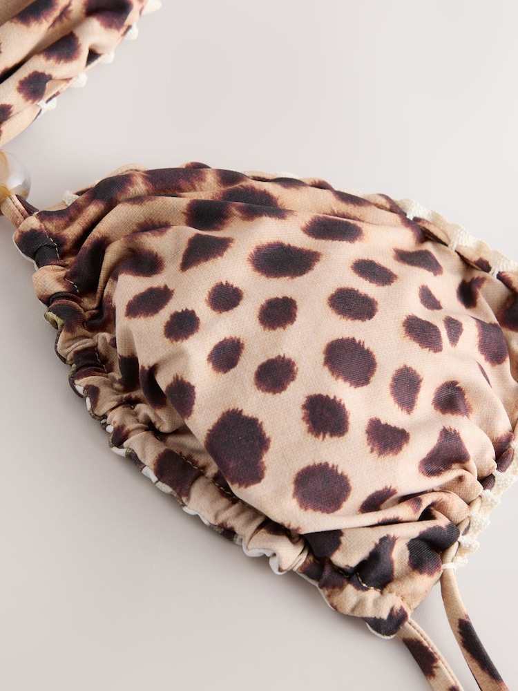 Cream Animal Palm Reversible Triangle Top - Image 9 of 9