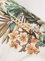 Cream/Khaki Green Palm High Waist Bikini Bottoms - Image 8 of 9