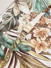 Cream/Khaki Green Palm High Waist Bikini Bottoms - Image 9 of 9