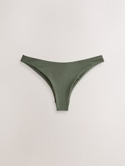 Khaki Green High Leg Brazilian Bikini Bottoms - Image 4 of 6
