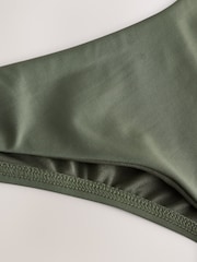 Khaki Green High Leg Brazilian Bikini Bottoms - Image 5 of 6