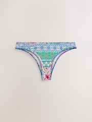 Pink/Blue Scenic High Leg Bikini Bottoms - Image 4 of 6