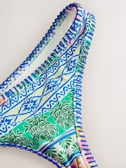 Pink/Blue Scenic High Leg Bikini Bottoms - Image 5 of 6