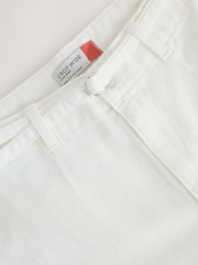 White Belted Wide Leg Cropped Jeans - Image 8 of 9