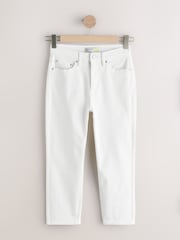 White Slim Cropped Jeans - Image 7 of 10