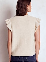 Boden Natural Frill Detail Waistcoat - Image 3 of 6