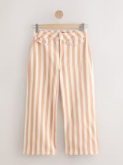 Orange/White Stripe Lightweight Denim Patch Pocket Cropped Jeans - Image 7 of 9