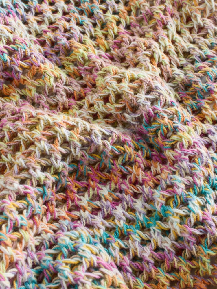 Regenbogenfarben - Schulterfreier Mesh-Crochet-Pullover aus 100% Baumwolle - Bild 8 von 8