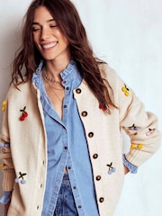Boden Natural Natalie Embroidered Cardigan K1112 - Image 3 of 7