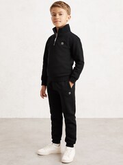 Reiss Black Sulley Top & Joggers Set - Image 2 of 4