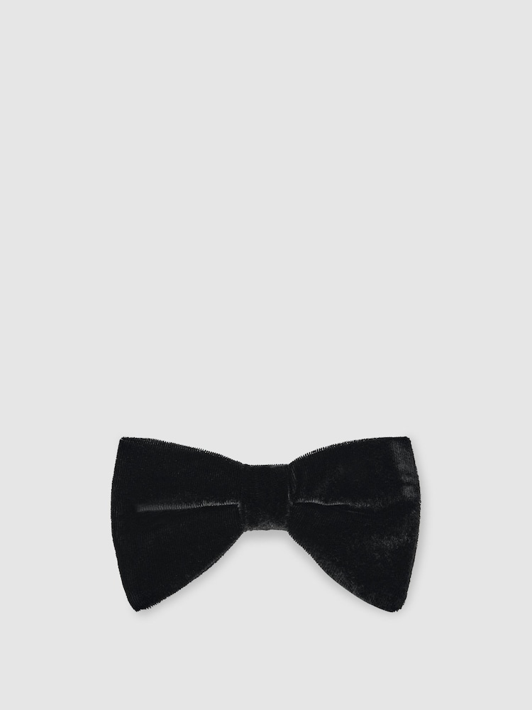 Reiss Black Hike Velvet Bow Tie - Image 1 of 5 Reiss Black Hike Velvet Bow Tie - Image 1 of 5