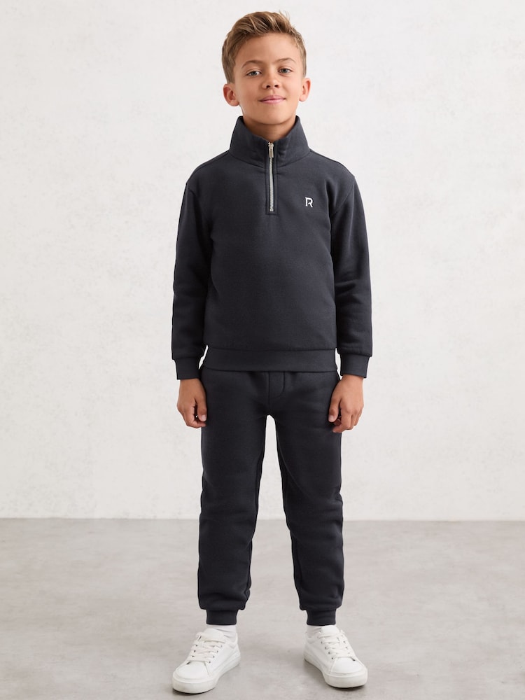 Reiss Navy Sulley 13-14 yrs Logo-Embroidery Tracksuit Set - Image 2 of 5 Reiss Navy Sulley 13-14 yrs Logo-Embroidery Tracksuit Set - Image 2 of 5