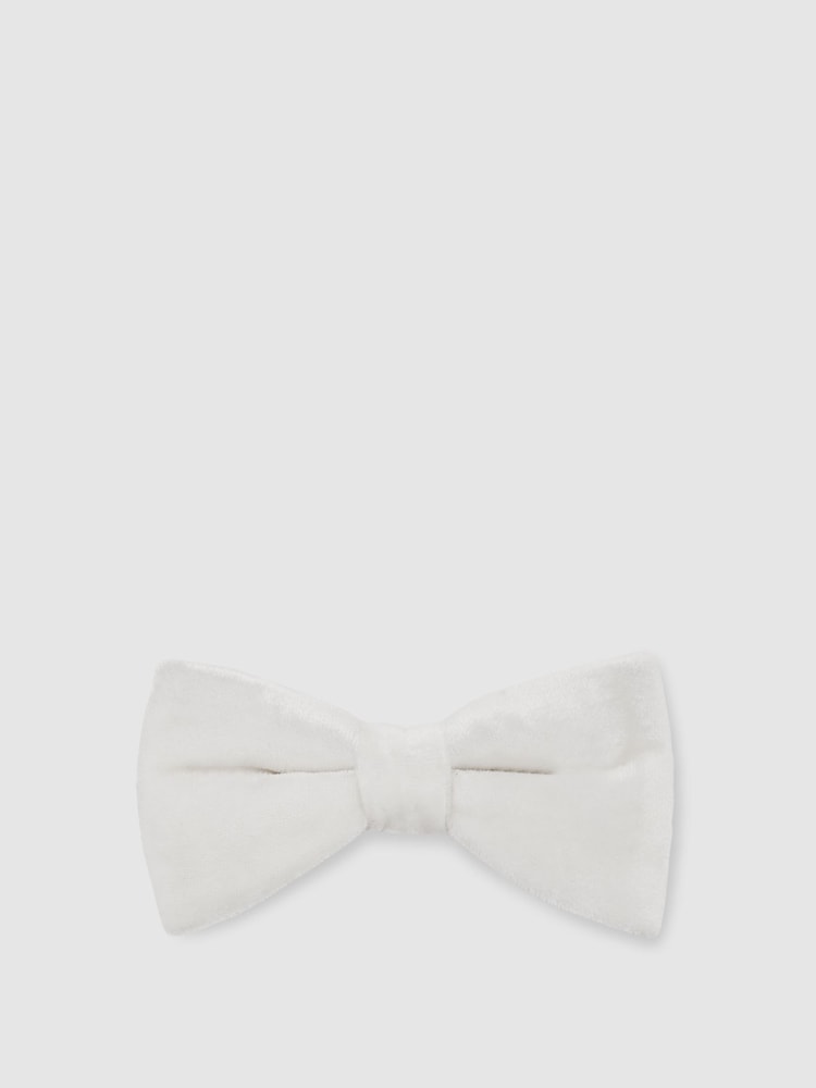 Reiss Ivory Hike Velvet Bow Tie - Image 1 of 5 Reiss Ivory Hike Velvet Bow Tie - Image 1 of 5