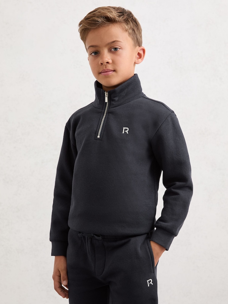Reiss Navy Sulley 9-13 yrs Logo-Embroidery Tracksuit Set - Image 1 of 5 Reiss Navy Sulley 9-13 yrs Logo-Embroidery Tracksuit Set - Image 1 of 5